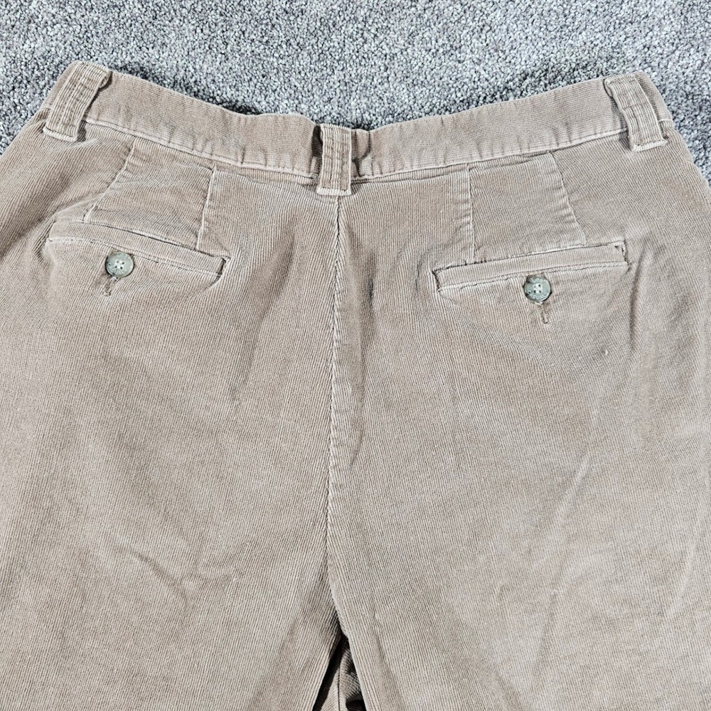 Vintage Lee Khakis Corduroy Pants Womens 16M Tan Straight Leg Stretch Casual - Picture 9 of 9